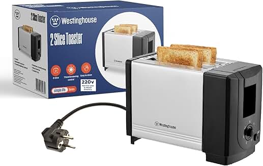 220 Volt Stainless Steel 2-Slice Toaster