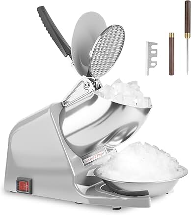 Electric ice crusher with extra blade and ice pick