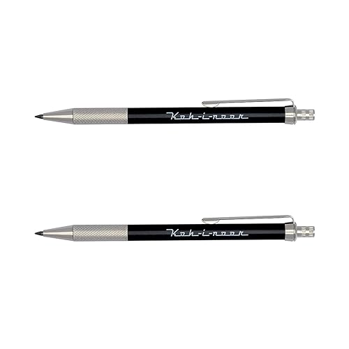 Set of 2 metal mechanical pencils with sharpeners
