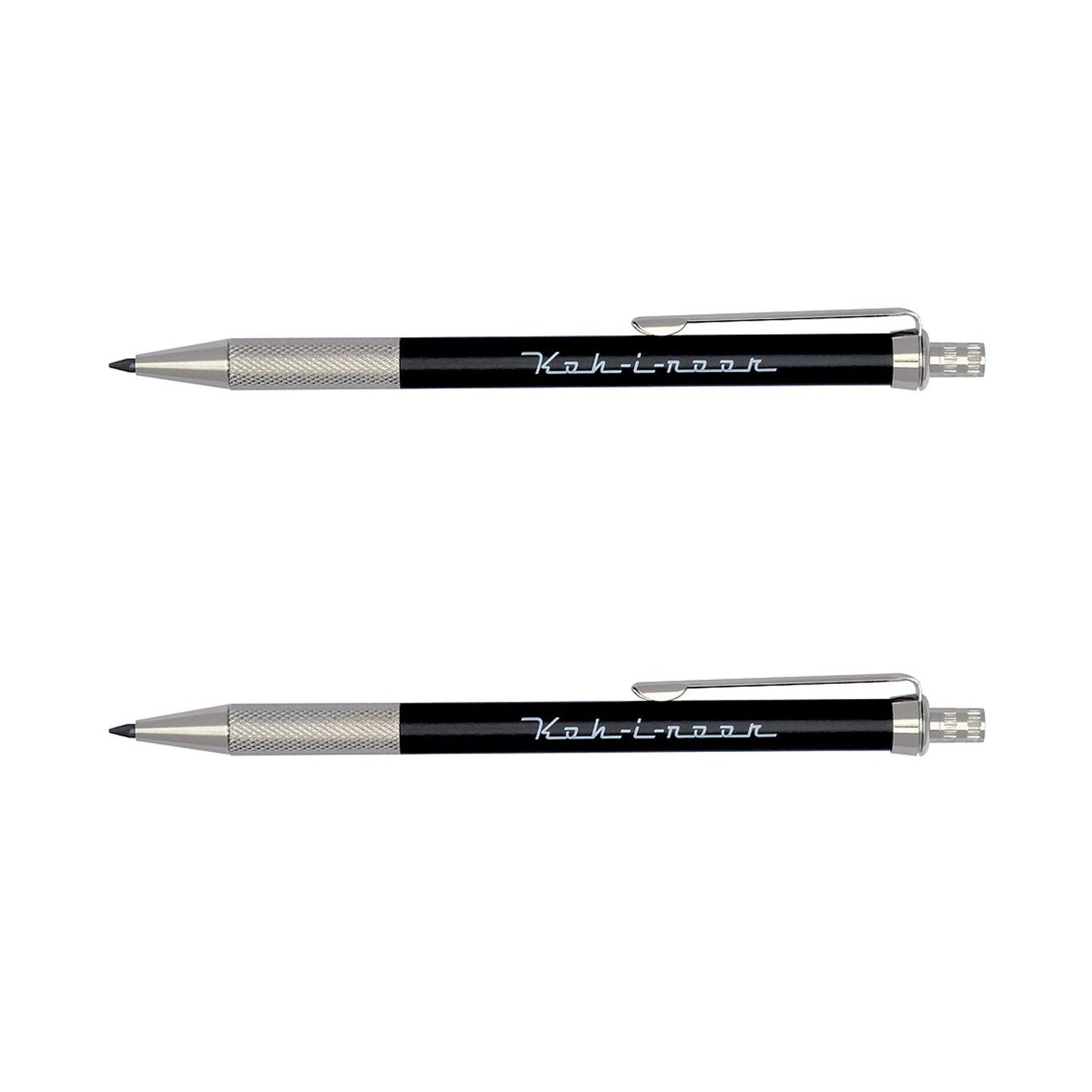 Set of 2 metal mechanical pencils with sharpeners