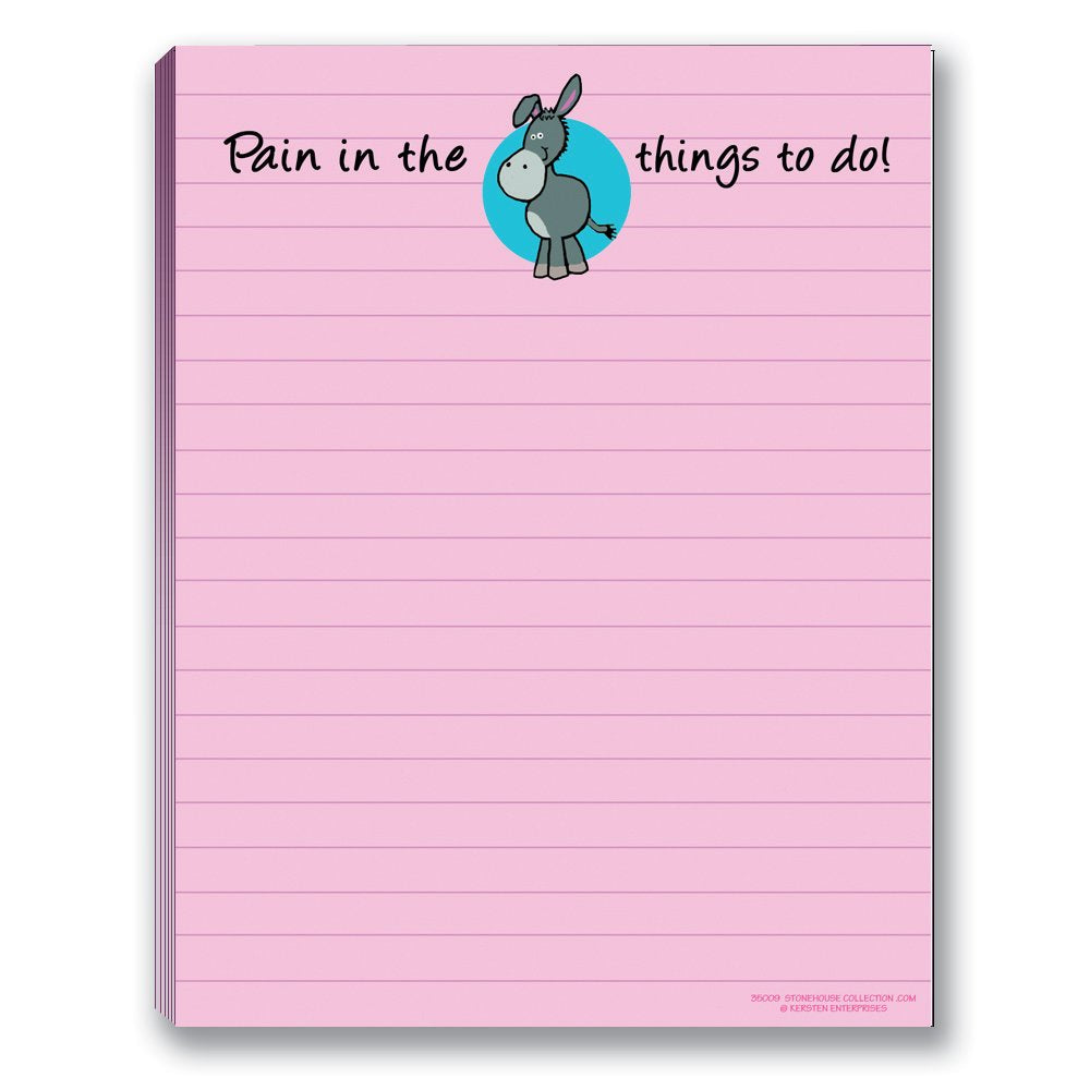 Assorted Pack of 4 Funny Notepads for Office