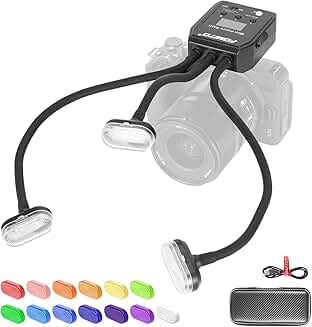 Triple Head Macro Flash with Hot Shoe and LED Focus
