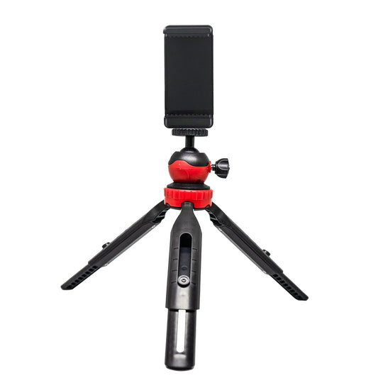 (HF-350) (18CM) Portable & Extendable Mini Tripod with 360 Degree Ball Head & Mobile Holder for Smart Phones | GoPro | DSLR Compact Cameras | Maximum Load Upto : 1 kg