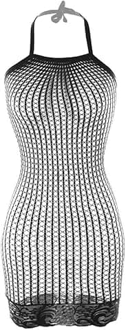 Women’s Fishnet Mesh Strap Chemise Dress