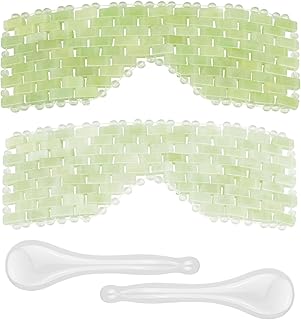 Set of 4 Jade Eye Masks and Facial Massage Tools