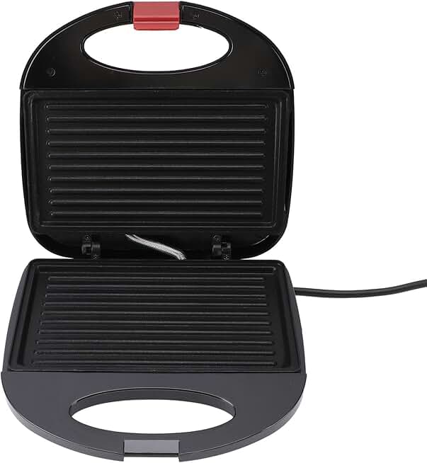 750W Double-Sided Electric Grill for Breakfast and Snacks
