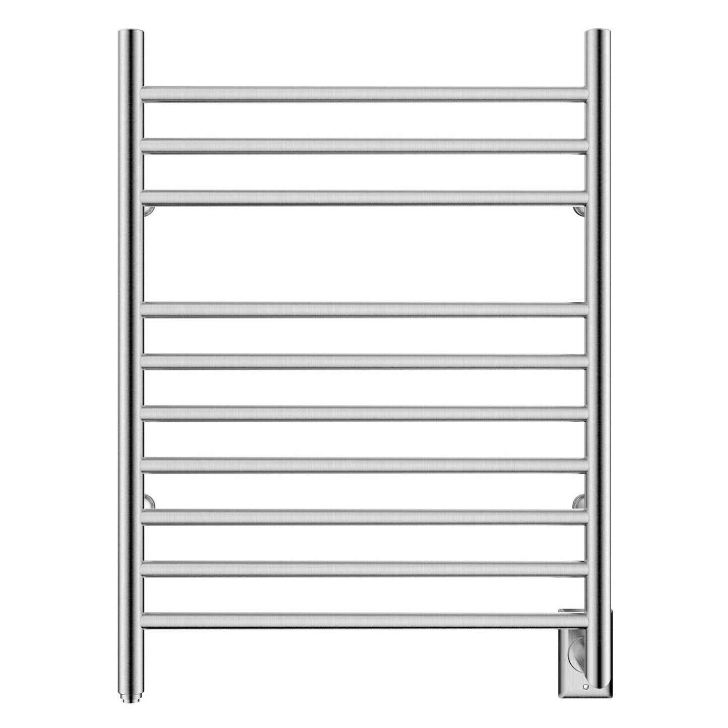 HEAT E Hot Towel Warmer for Bath Hardwired Heated Drying Rack Brushed Polish