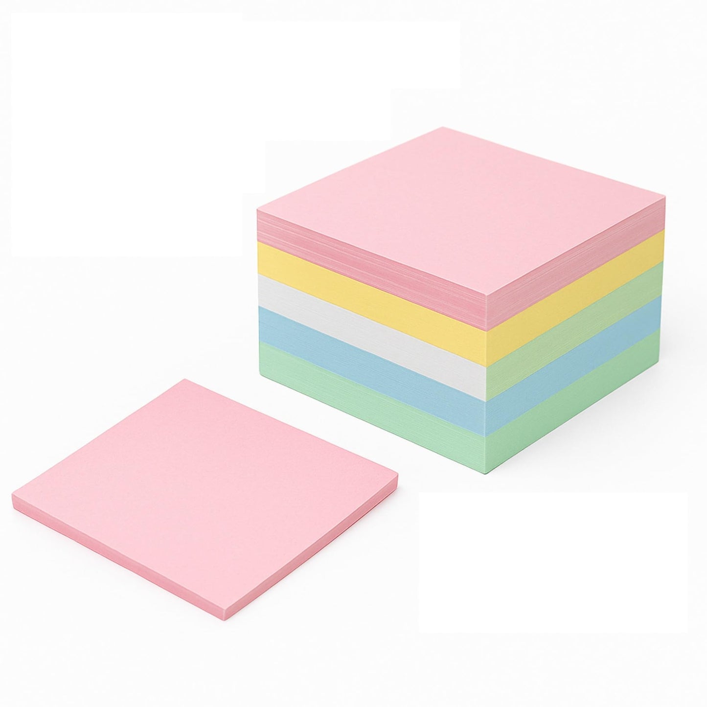 Bright colorful blank notes, 3.15x3.15 inches, 700 sheets
