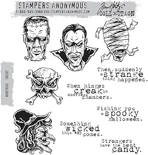 Monstrous Cling Stamps, 7" x 8.5"