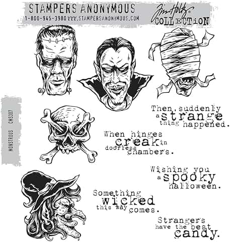 Monstrous Cling Stamps, 7" x 8.5"