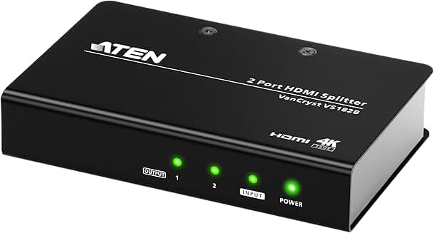 2-Port 4K HDMI Video Splitter with HDR10+