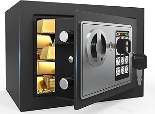 Small digital safe box for money and keys