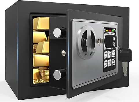 Small digital safe box for money and keys
