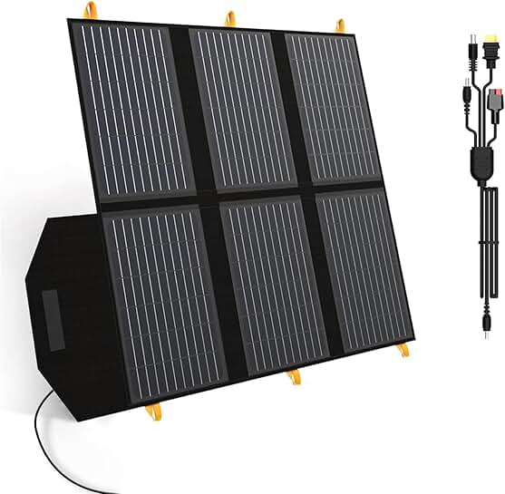 60W Foldable Solar Panel for Camping and Power Outages