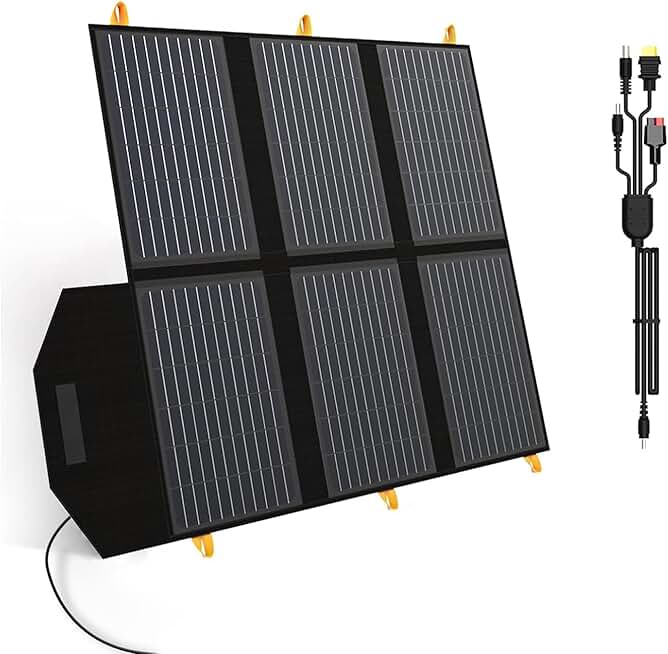 60W Foldable Solar Panel for Camping and Power Outages