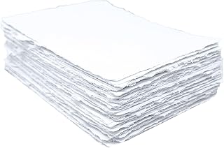 4x9 Inch Deckle Paper, 150 gsm, Pack of 50