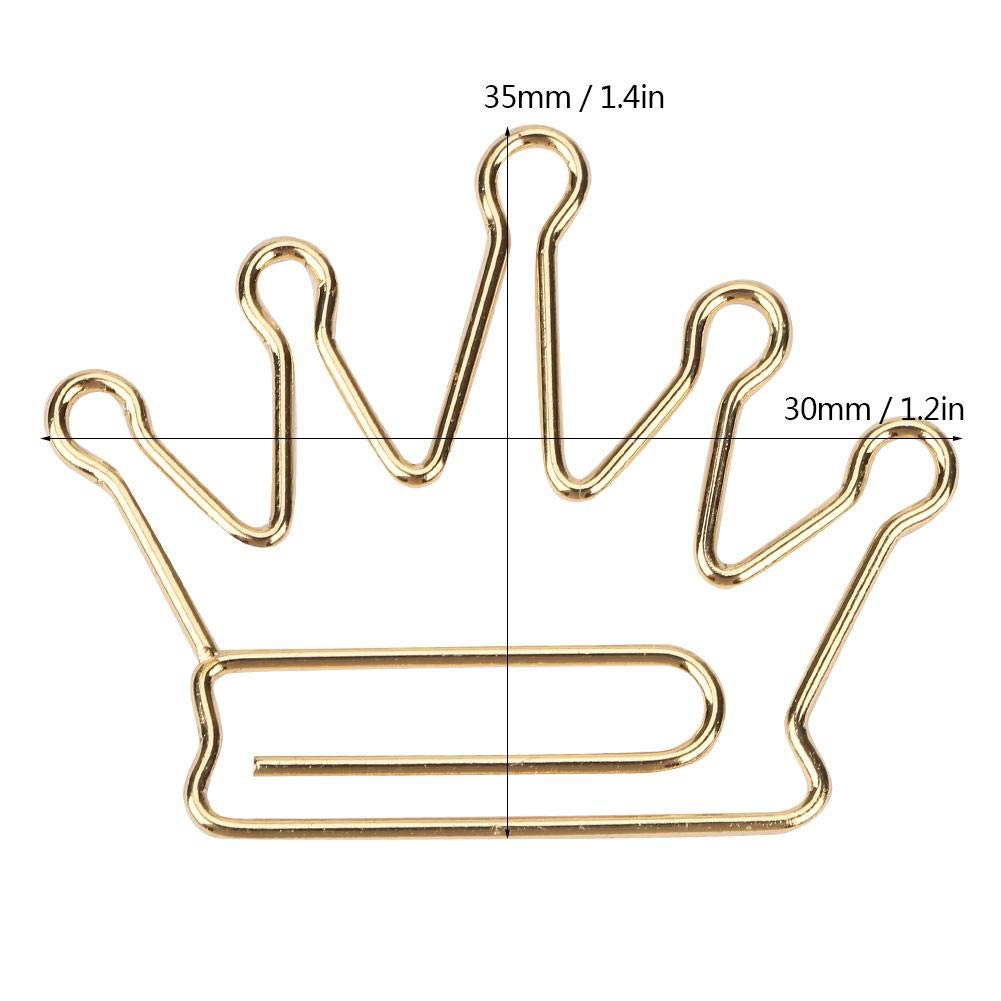 Gold Metal Paper Clips, 10 Pieces, Book Marking Clips