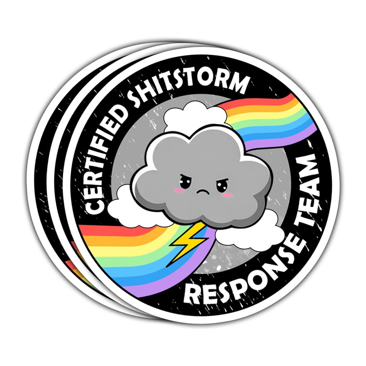 3-Piece Rainbow Cloud Response Team Stickers