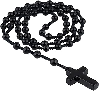Natural Gemstone Cross Pendant Necklace for Women and Men