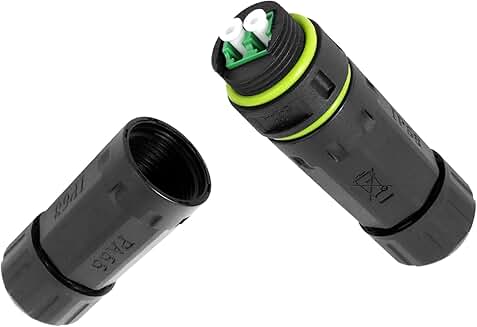 Waterproof LC Duplex Fiber Optic Cable Connector for Outdoor Use