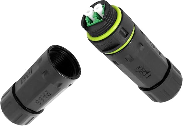 Waterproof LC Duplex Fiber Optic Cable Connector for Outdoor Use