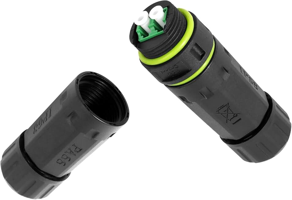 Waterproof LC Duplex Fiber Optic Cable Connector for Outdoor Use