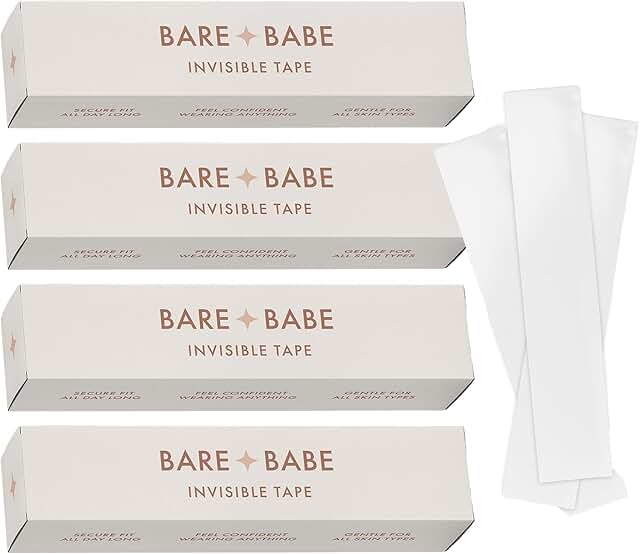 Transparent double-sided tape for clothes and skin