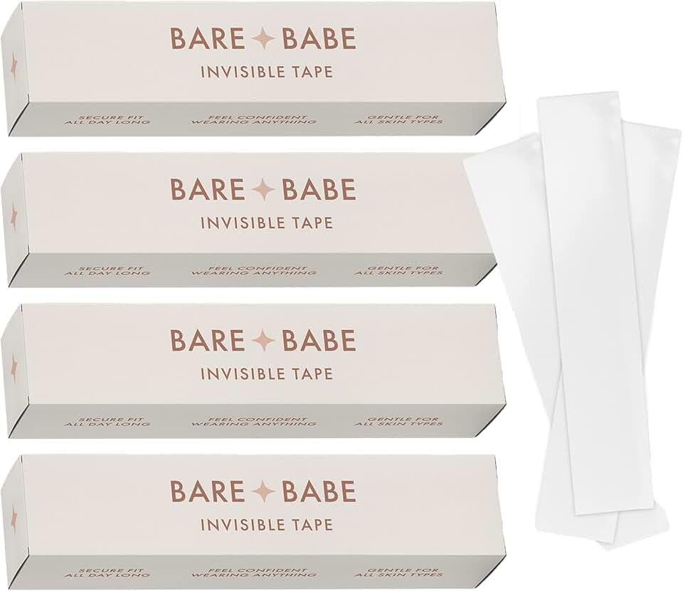 Transparent double-sided tape for clothes and skin