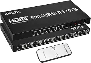 2x8 HDMI splitter for 4K video and dual display