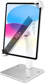 Secure 7-11" Tablet Kiosk Stand with Lock and Swivel