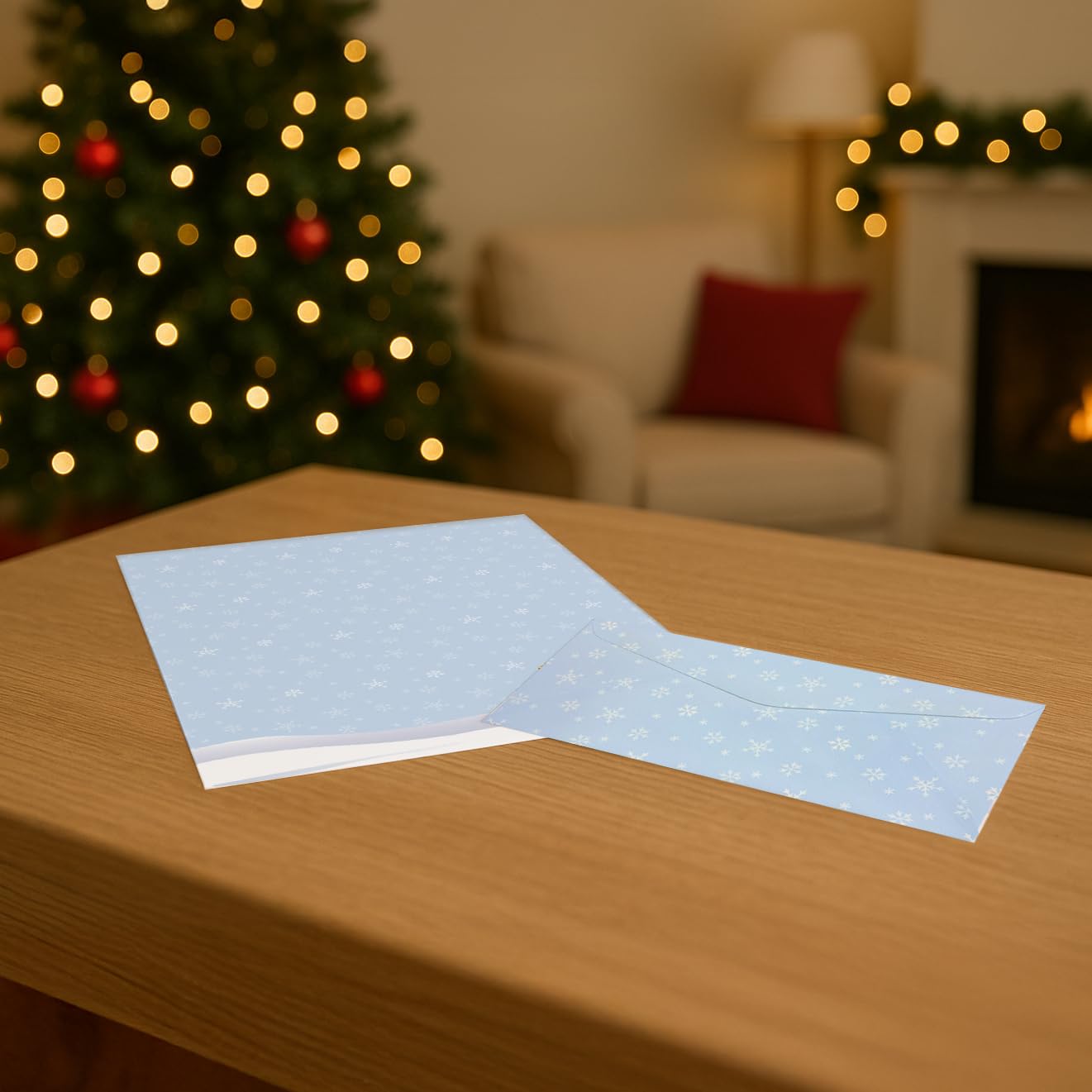 Holiday Snowman Gift Wrap and Envelopes Set