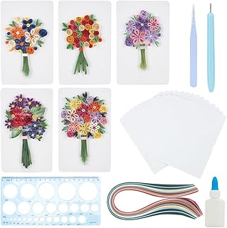 Paper Quilling Kit with Strips and Tools for Crafts