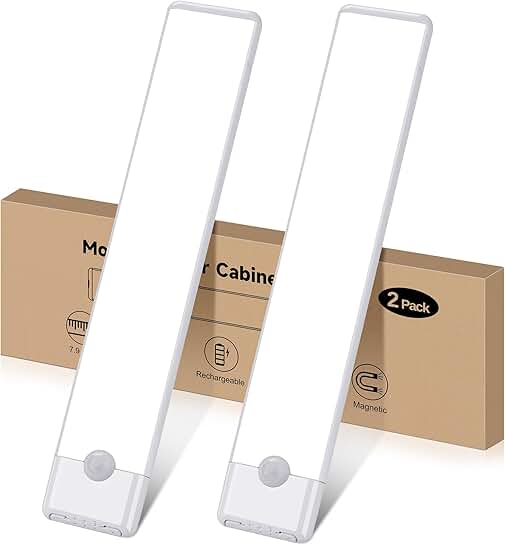 Wireless Under Cabinet Motion Sensor Lights, 2-Pack