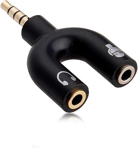 2 Pack Headset Splitter Adapter for Phones and Tablets