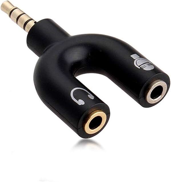 2 Pack Headset Splitter Adapter for Phones and Tablets
