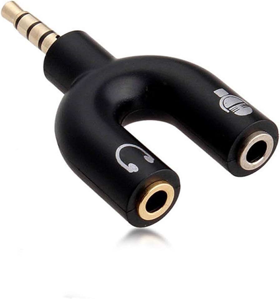 2 Pack Headset Splitter Adapter for Phones and Tablets