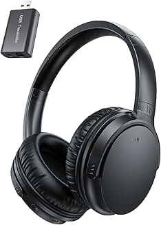 Simple One-Button Wireless TV Headphones for Seniors
