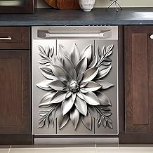 Stainless Steel Flower Magnetic Dishwasher Cover