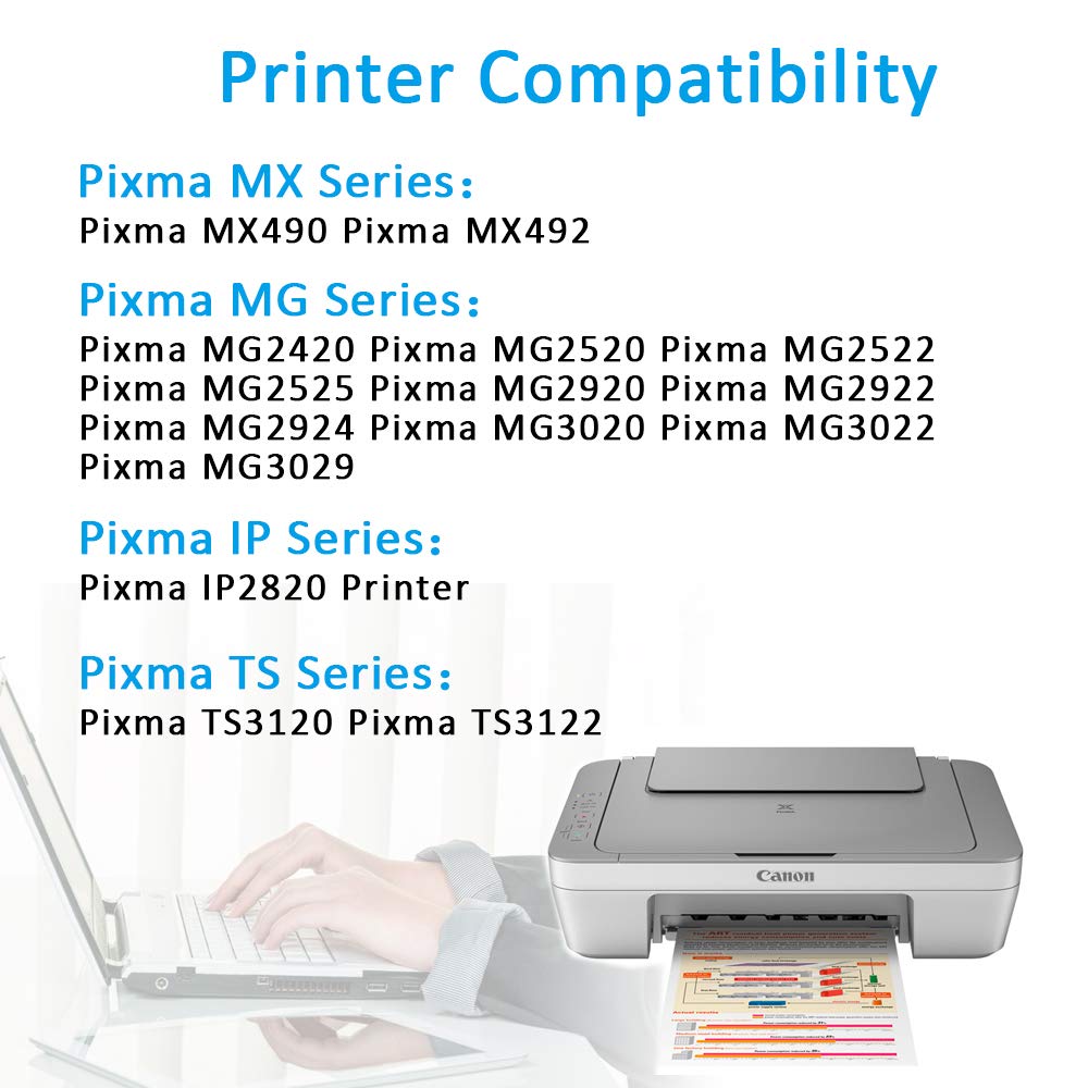 245XL Black Ink Cartridge Replacement for Canon PG-245 PG-245XL PG 245 245XL 245 XL PG-243 Used in Canon PIXMA MX492 MX490 MG2920 MG2420 MG2520