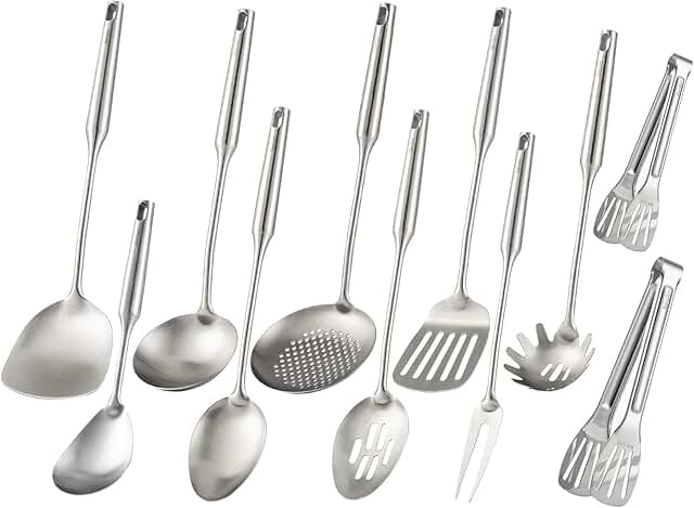 15-Piece Stainless Steel Kitchen Utensil Set