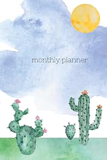 Watercolor Cactus Monthly Planner