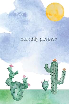 Watercolor Cactus Monthly Planner