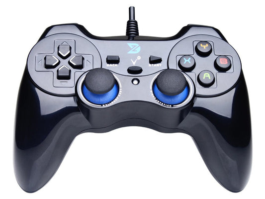 '-V+ USB Wired Gaming Controller Gamepad For PC/Laptop Computer(Windows XP/7/8/10/11) & PS3 & Android & Steam - [Black]