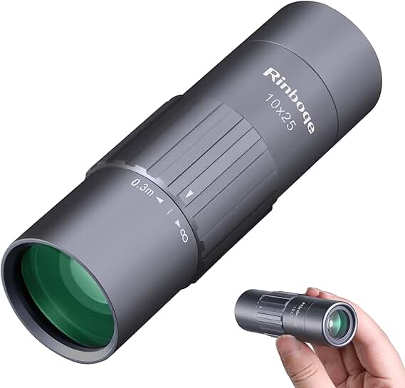 Small Portable 10x25 Monocular for Travel and Bird Watching