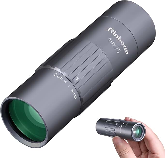 Small Portable 10x25 Monocular for Travel and Bird Watching