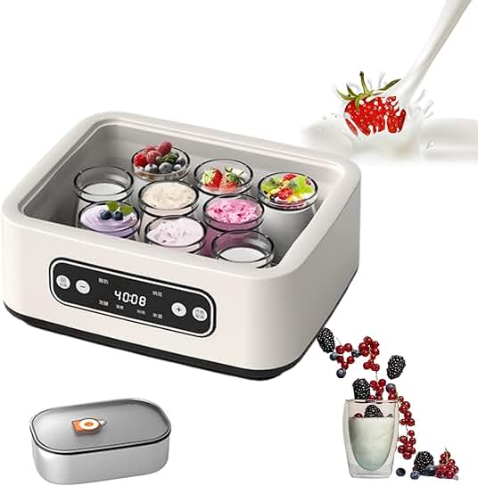 Probiotic Yogurt Maker with Adjustable Temp and Time