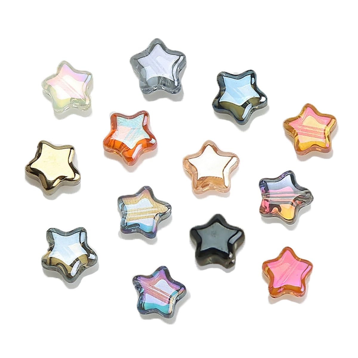 Colorful Star Beads for Jewelry Making and Crafts