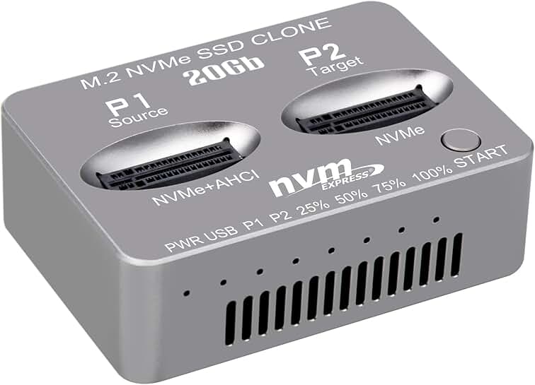 M.2 NVMe SSD Dock for Cloning and Storage