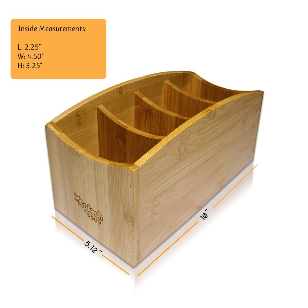 Bamboo Organizer for Kitchen, Office, and Living Room