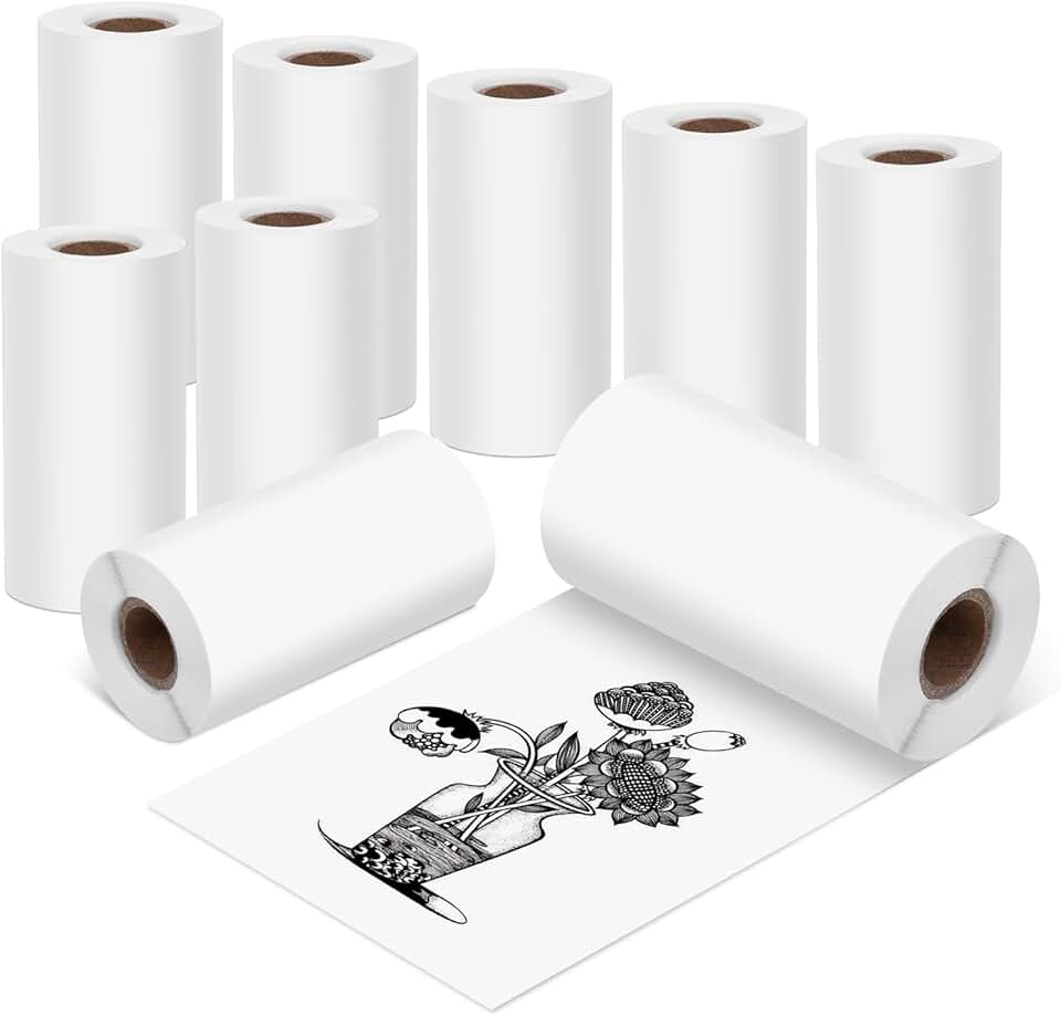9 Rolls of 57mm x 30mm White Thermal Paper for Mini Printers